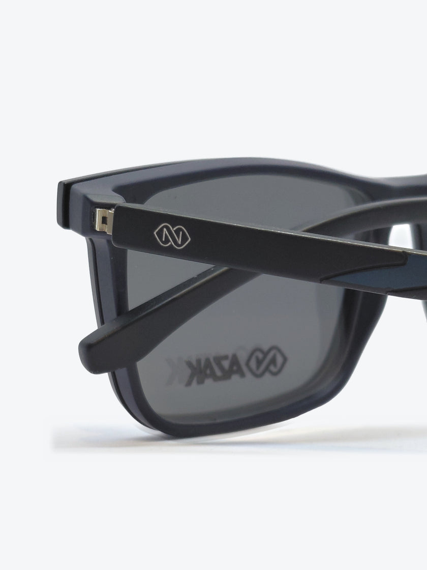 Armação Masculina AZAK W2663 Retangular Preto e Azul com Clip-on - foto 5