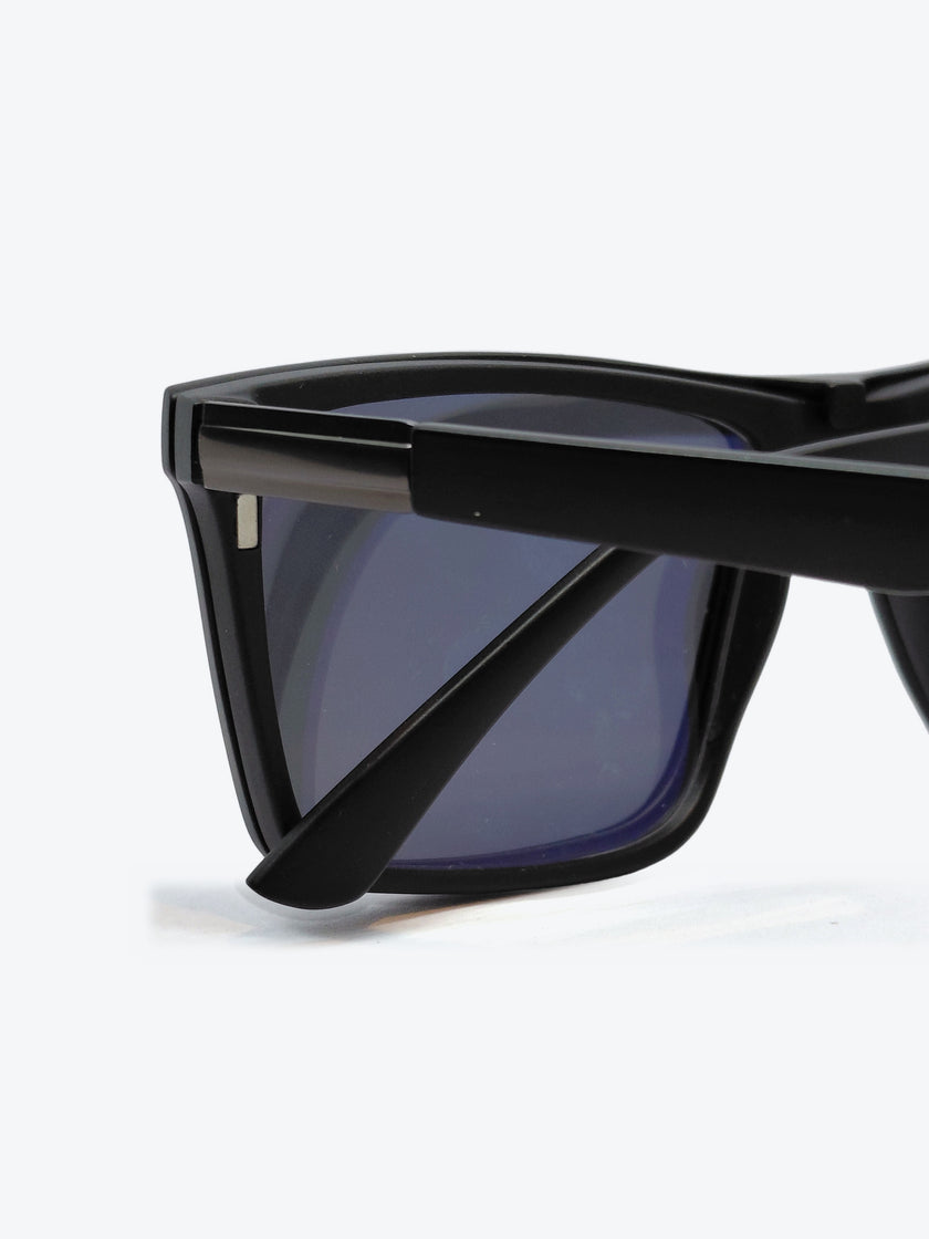 Armação Masculina PZ8266 Retangular Preto com Clip-on - foto 5