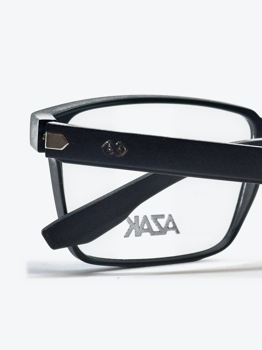 Armação Masculina AZAK PZ2289 Retangular Preto com Clip-on - foto 5