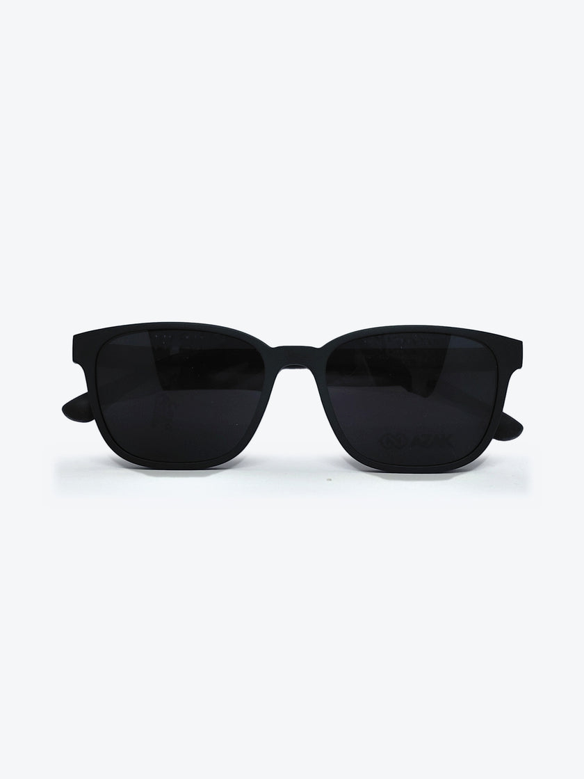 Armação Masculina AZAK T621 C2M Retangular Preto e Cinza com Clip-on - foto 6