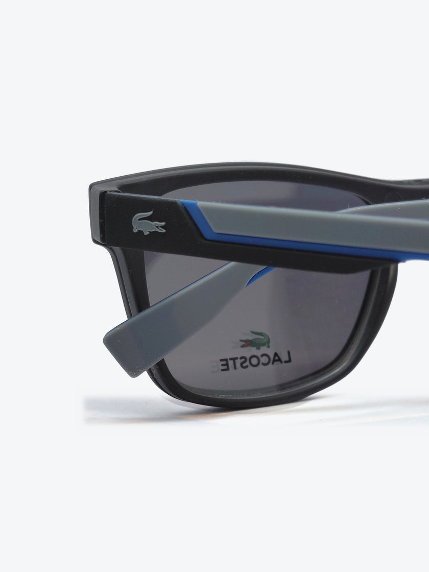 Armação Masculina Lacoste L2707 Retangular Preto, Azul e Cinza com Clip-on - foto 6