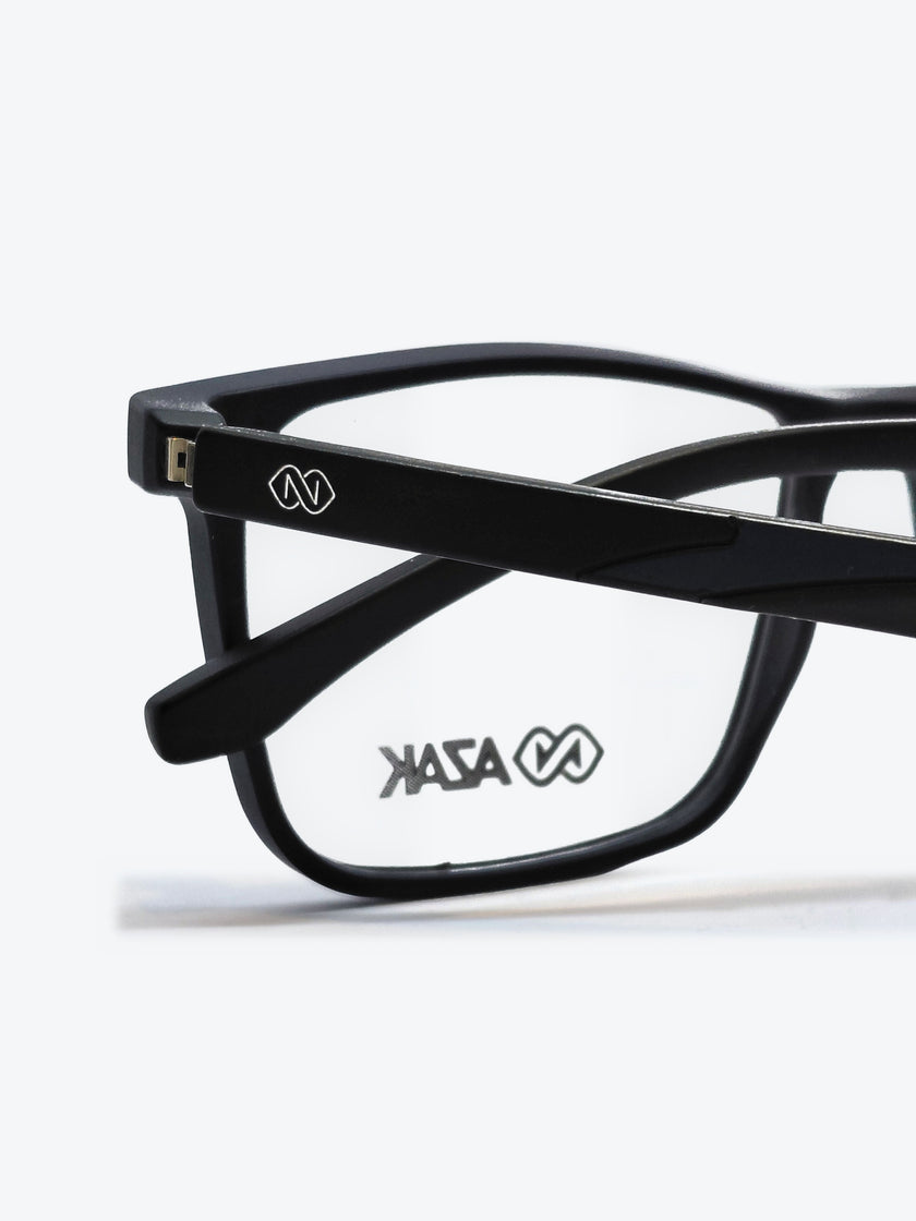 Armação Masculina AZAK W2663 Retangular Preto e Azul com Clip-on - foto 6