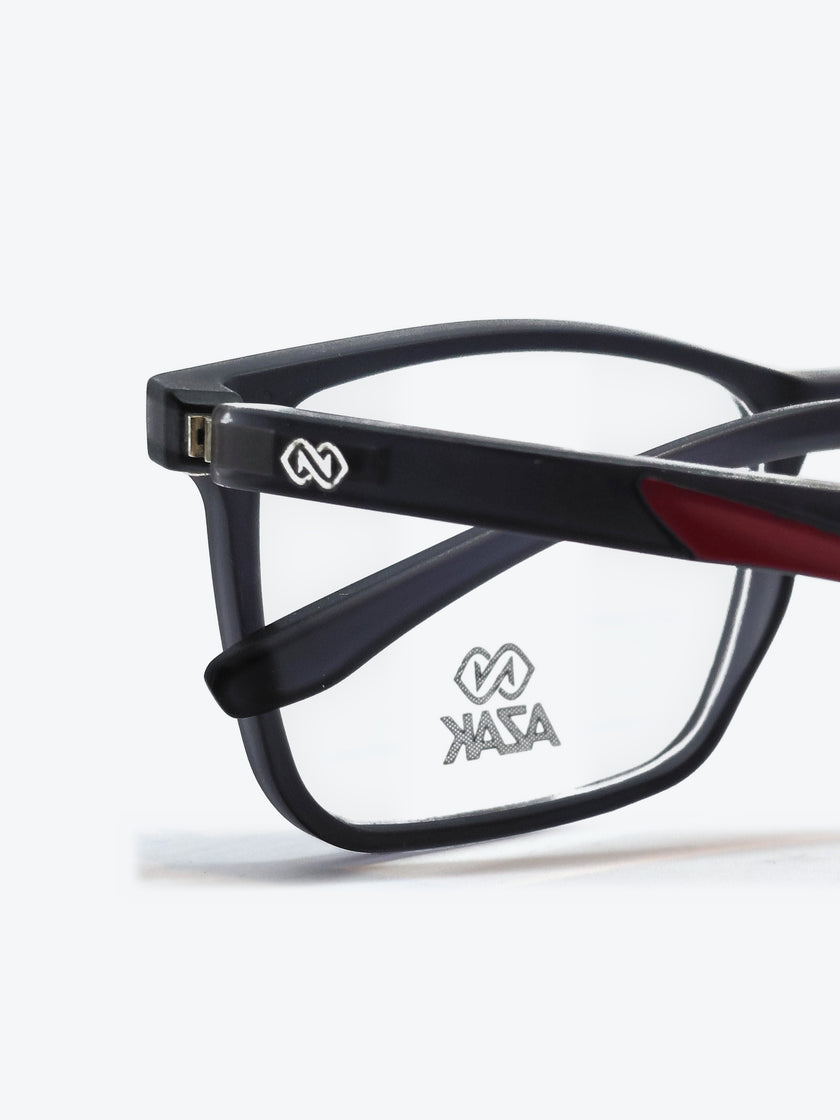 Armação Masculina AZAK W2669 Retangular Preto com Clip-on - foto 6