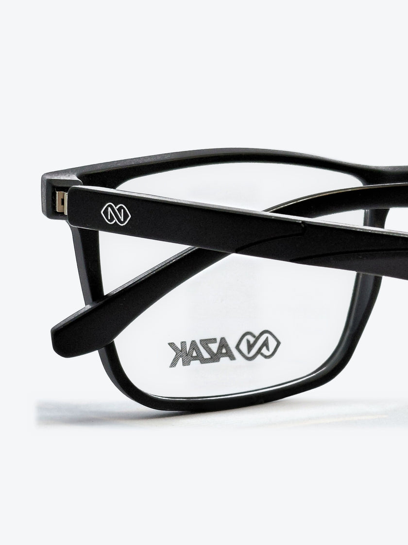 Armação Masculina AZAK W2663 Retangular Preto com Clip-on - foto 6