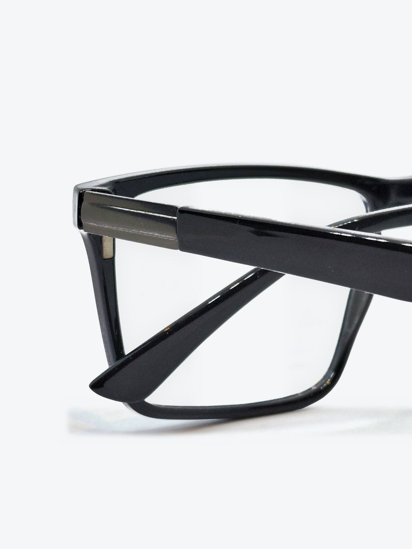 Armação Masculina PZ8266 2 Retangular Preto com Clip-on - foto 6