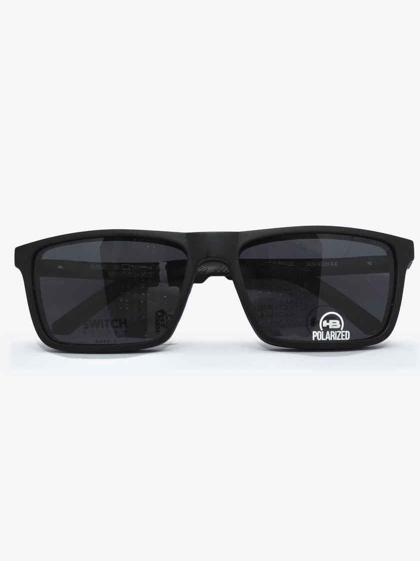 Armação Masculina HB M.0531 Retangular Preto com Clip-on - foto 7