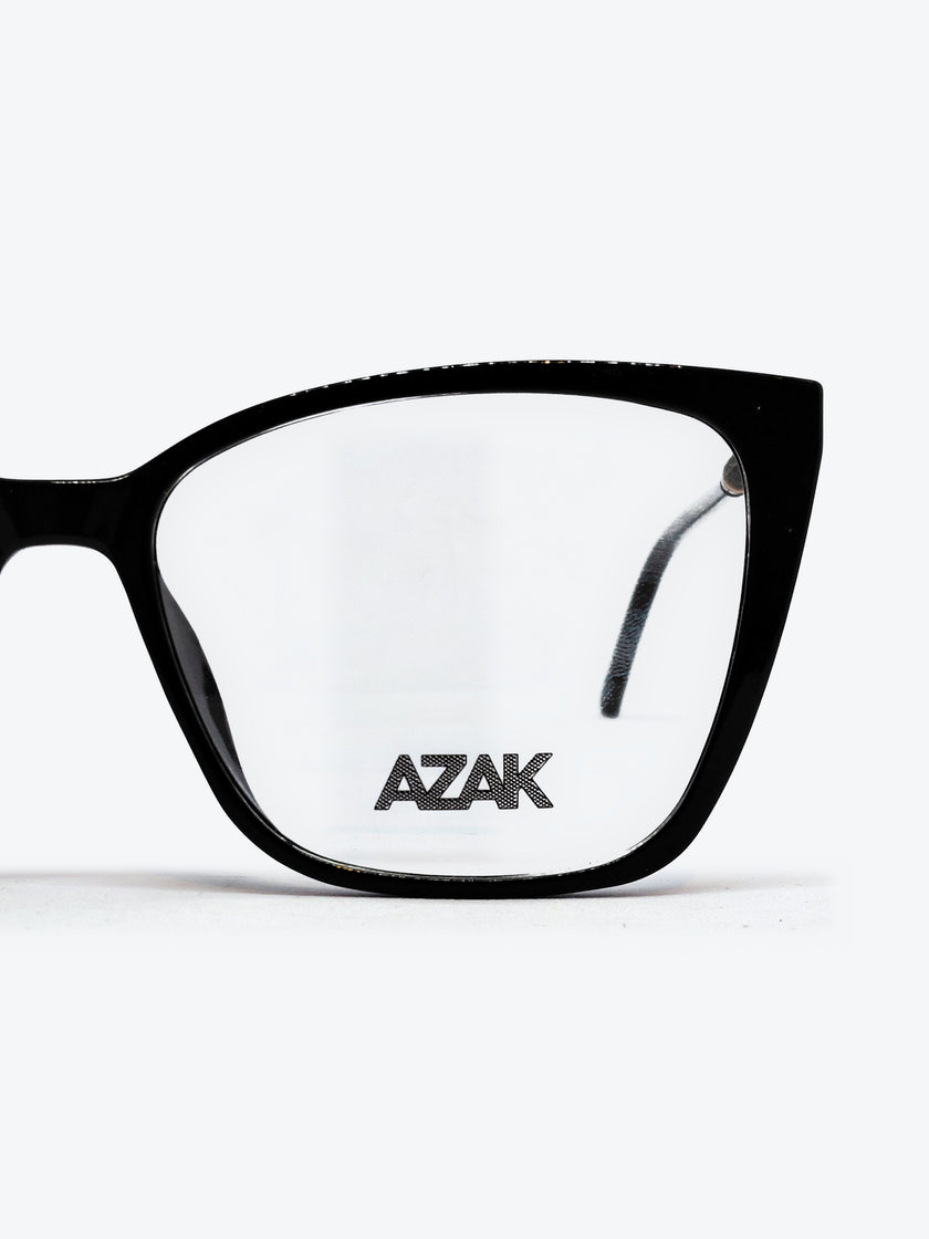 Armação Feminina AZAK HR-TA508 Gatinho Preto com Clip-on - foto 7