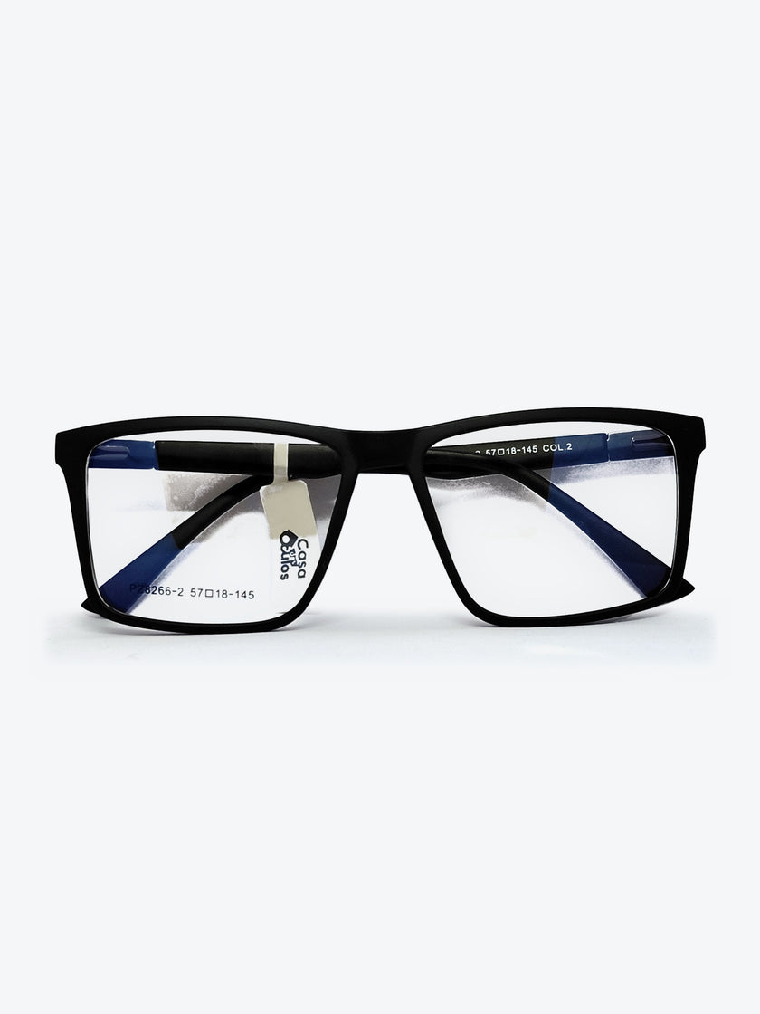 Armação Masculina PZ8266 Retangular Preto com Clip-on - foto 7