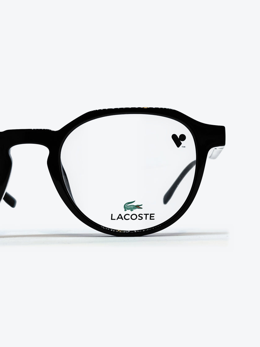 Armação Masculina Lacoste L4008 Geométrica ou Sextavada Preto com Clip-on - foto 7