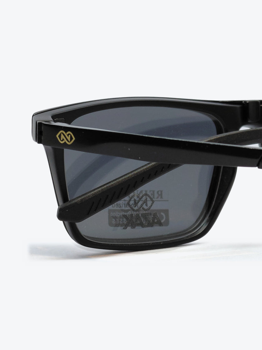 Armação Masculina AZAK ZZ4275 Retangular Preto com Clip-on - foto 7