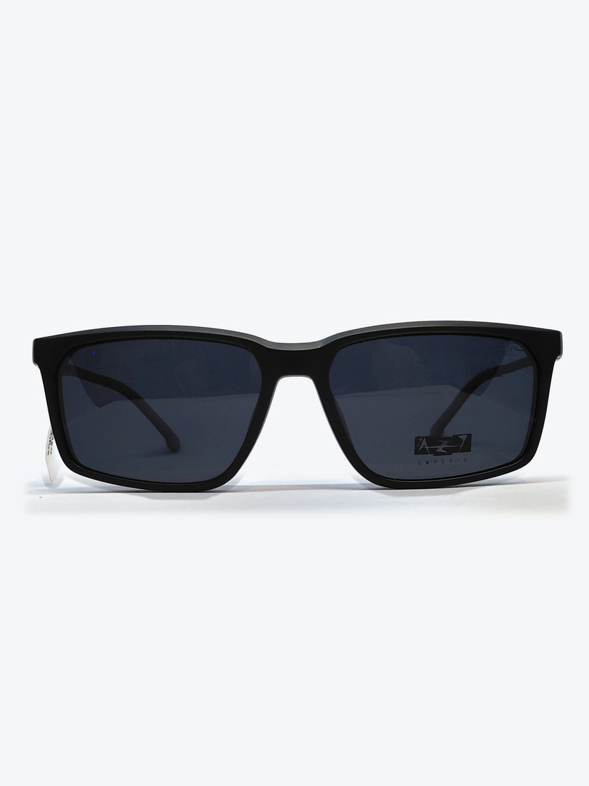 Armação Masculina AZAK ZZ4260 C2 Retangular Preto e Cinza com Clip-on - foto 7