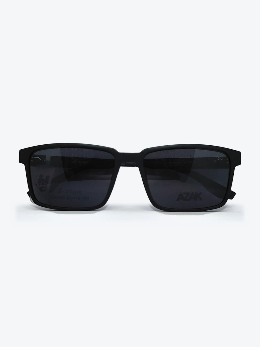 Armação Masculina AZAK PZ2289 Retangular Preto com Clip-on - foto 7