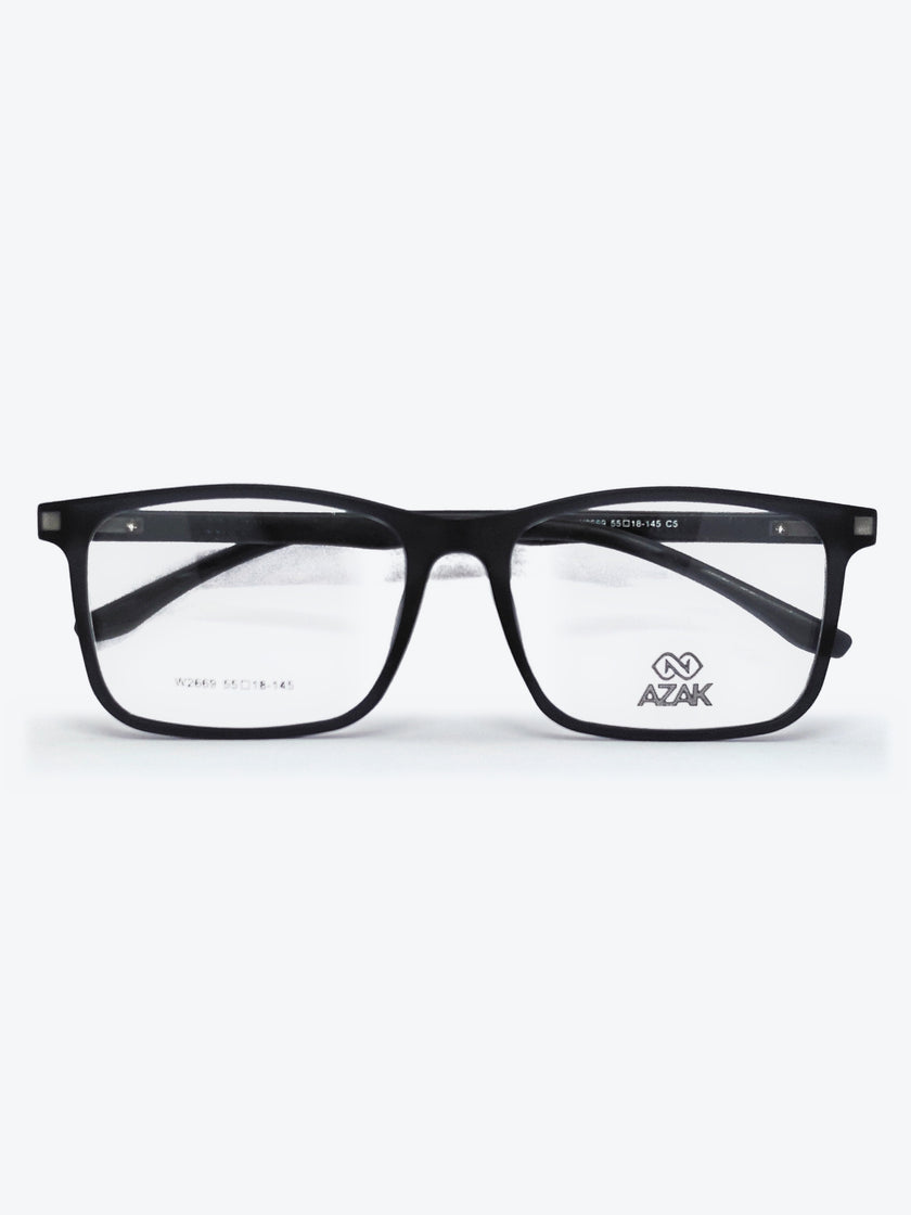 Armação Masculina AZAK W2669 Retangular Preto com Clip-on - foto 7