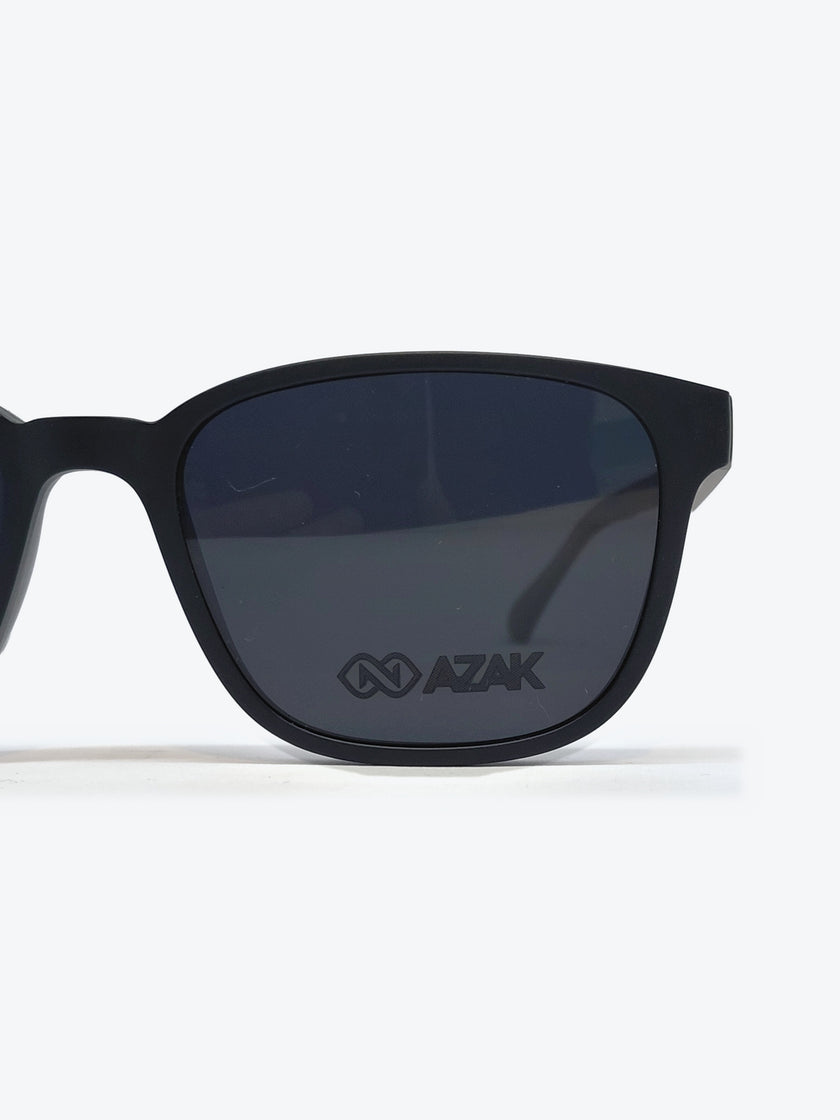 Armação Masculina AZAK T621 C2M Retangular Preto e Cinza com Clip-on - foto 7