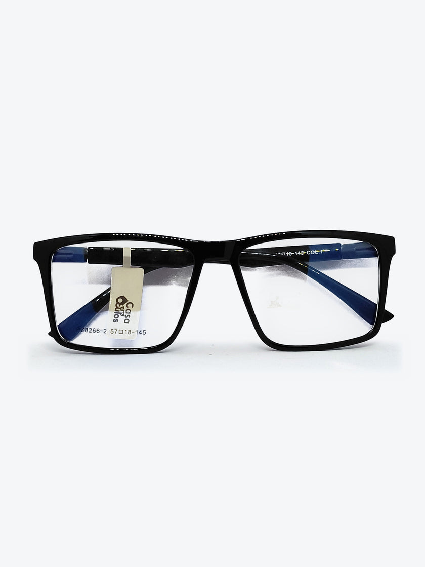 Armação Masculina PZ8266 2 Retangular Preto com Clip-on - foto 7