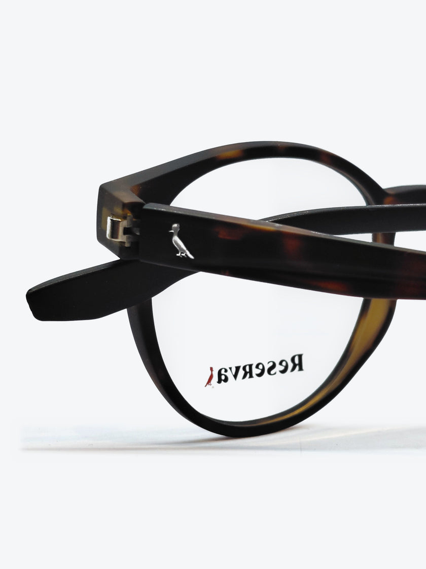 Armação Masculina Reserva RSV2621 Redonda Preto e Amarelo Tartaruga com Clip-on - foto 7