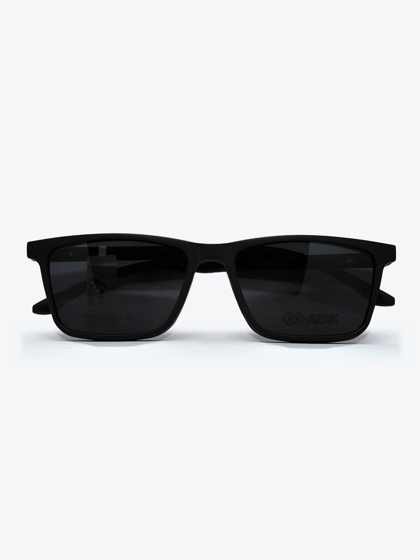 Armação Masculina AZAK W2668 Retangular Preto com Clip-on - foto 7