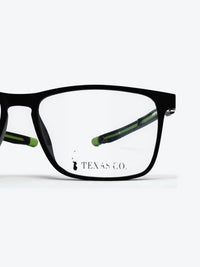Armação Masculina 97721 Retangular Preto e Verde com Clip-on - foto 8