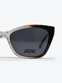 Armação Feminina AZAK PZ10093 Gatinho Tartaruga e Transparente com Clip-on - foto 8