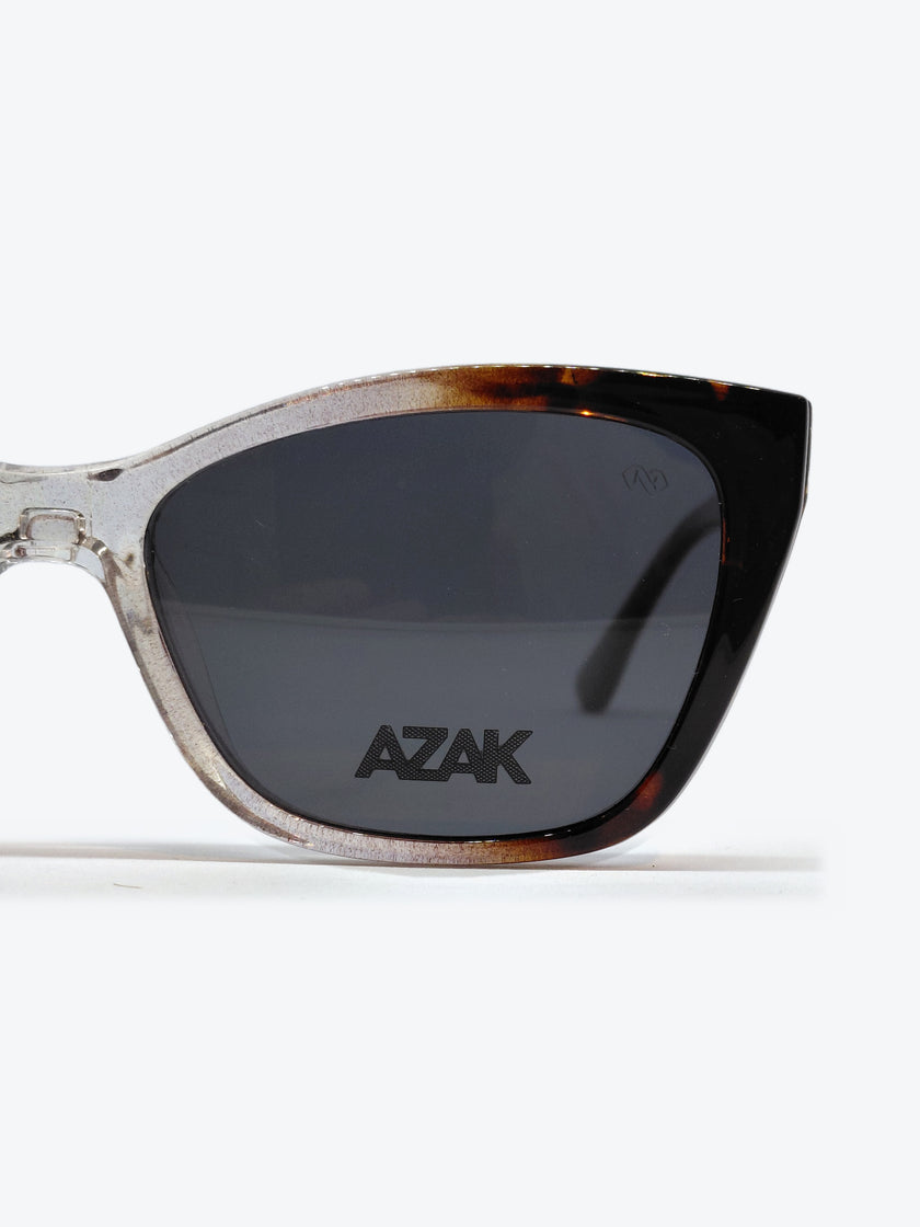 Armação Feminina AZAK PZ10093 Gatinho Tartaruga e Transparente com Clip-on - foto 8