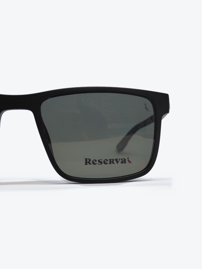 Armação Masculina Reserva RSV2615 Retangular Preto com Clip-on - foto 8