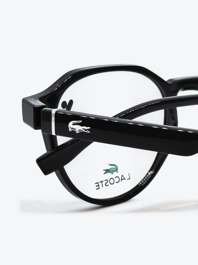 Armação Masculina Lacoste L4008 Geométrica ou Sextavada Preto com Clip-on - foto 8
