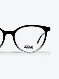 Armação Feminina AZAK 3017 Oval Preto Degradê e Dourado com Clip-on - foto 8