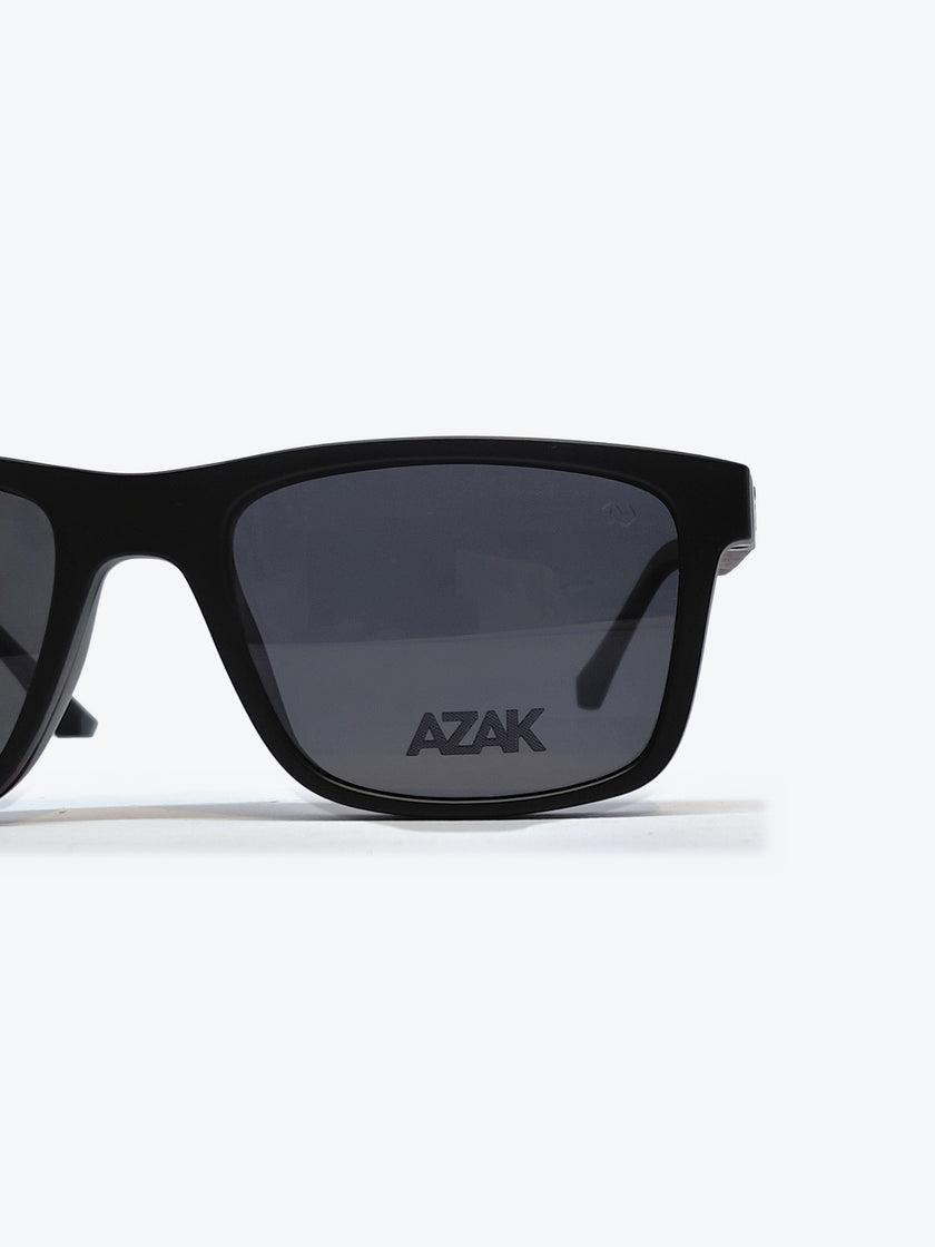 Armação Masculina AZAK PZ10217 Retangular Preto e Marrom Escuro com Clip-on - foto 8