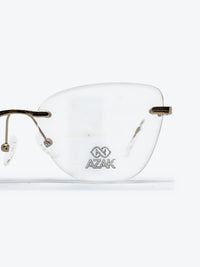 Armação Feminina AZAK PZ10262 Sem Aro Dourado e Transparente com Clip-on - foto 8