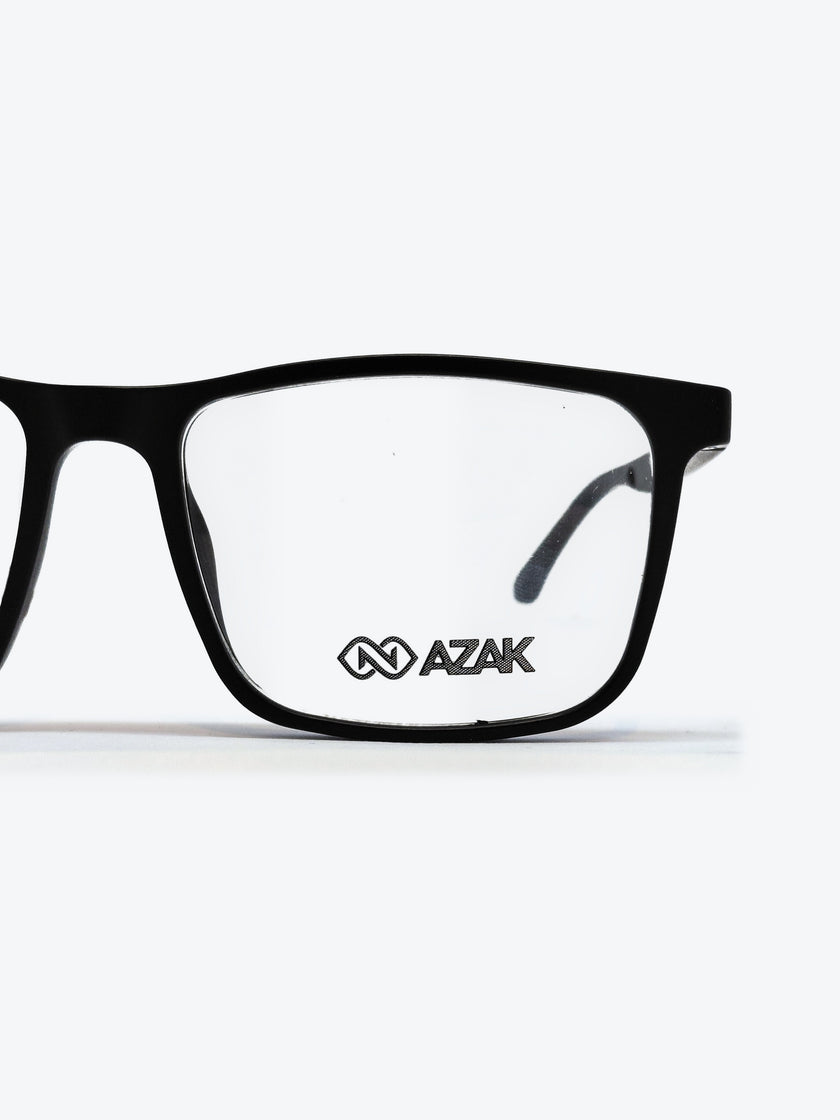 Armação Masculina AZAK W2663 Retangular Preto e Azul com Clip-on - foto 8