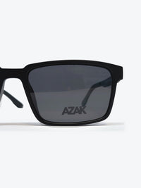 Armação Masculina AZAK PZ2289 Retangular Preto com Clip-on - foto 8