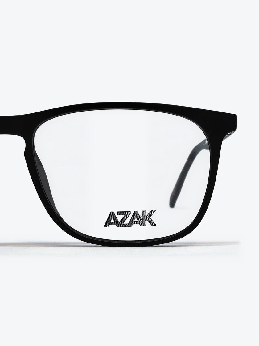 Armação Masculina AZAK OM5035 Retangular Preto com Clip-on - foto 8