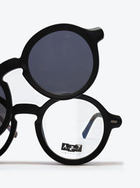 Armação AZAK PZ10178T Redonda Preto e Tartaruga com Clip-on - foto 9