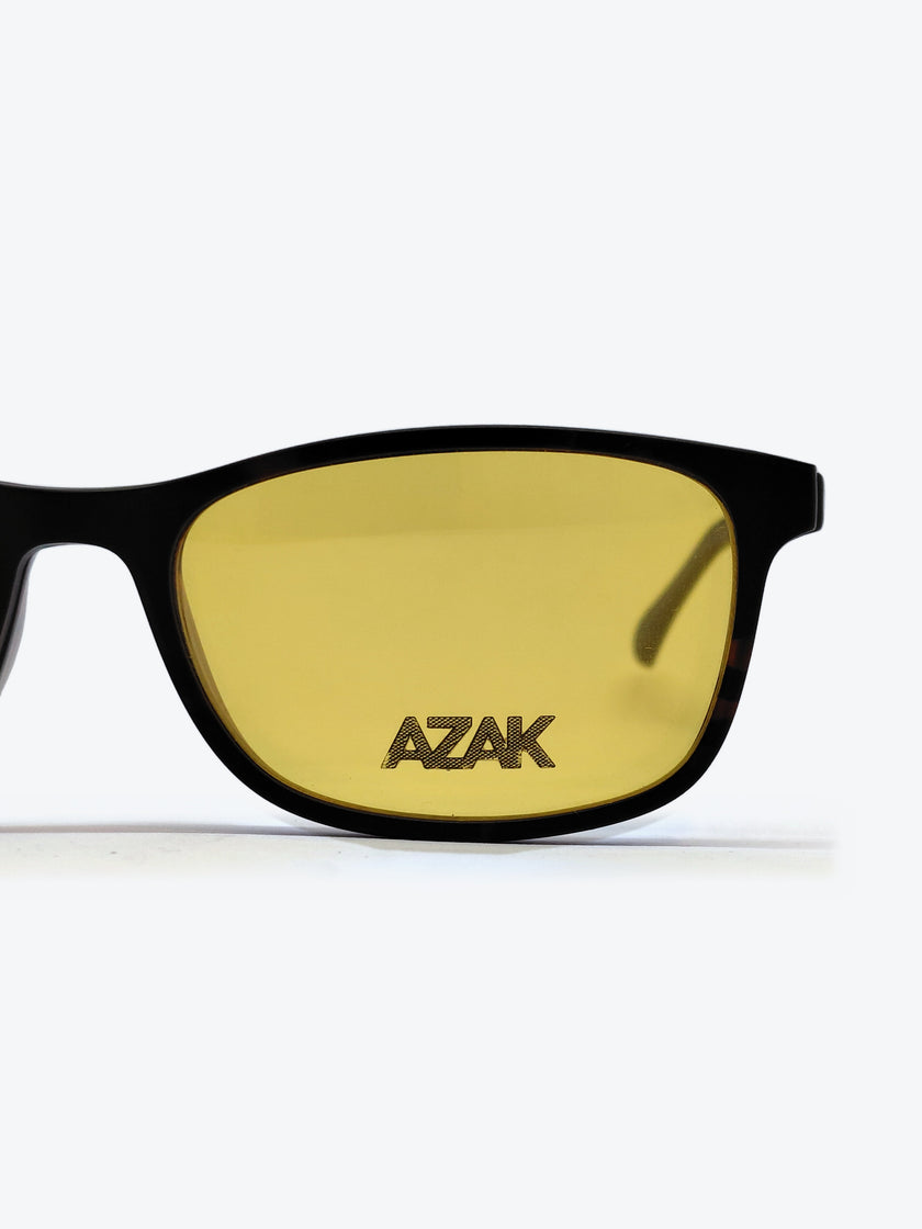 Armação Feminina AZAK T620 Retangular Tartaruga com Clip-on - foto 9