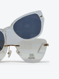 Armação Feminina AZAK PZ10262 Sem Aro Dourado e Transparente com Clip-on - foto 9