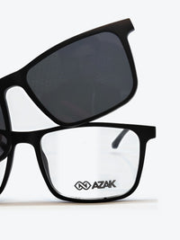 Armação Masculina AZAK W2663 Retangular Preto e Azul com Clip-on - foto 9