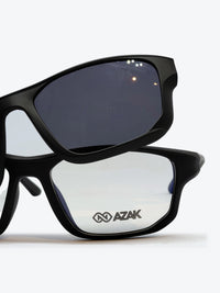 Armação Masculina AZAK PZ20146 Retangular Preto com Clip-on - foto 9