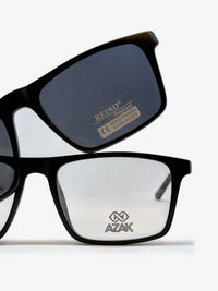 Armação Masculina AZAK ZZ4275 Retangular Preto com Clip-on - foto 9