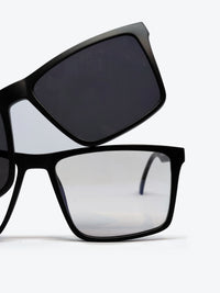 Armação Masculina PZ8266 Retangular Preto com Clip-on - foto 9