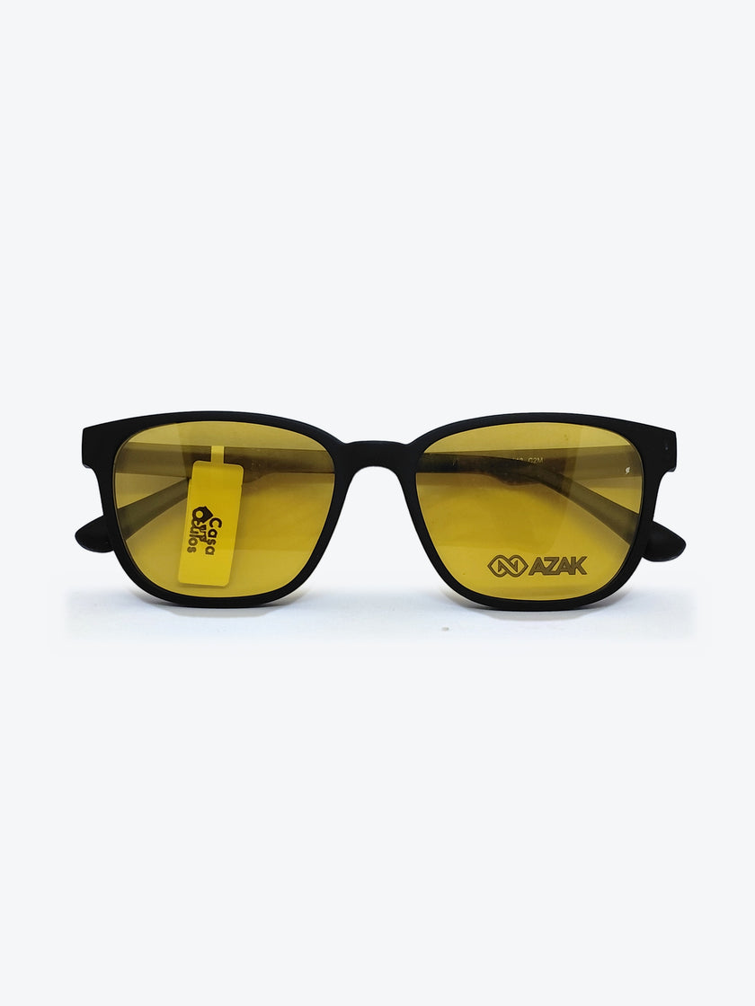 Armação Masculina AZAK T621 C2M Retangular Preto e Cinza com Clip-on - foto 9