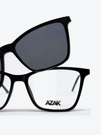 Armação Feminina AZAK 5019 Gatinho Preto e Dourado com Clip-on - foto 9
