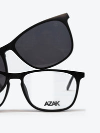Armação Masculina AZAK OM5035 Retangular Preto com Clip-on - foto 9