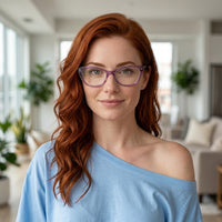 Armação Feminina DKNY DK5042 Roxo Translúcido - modelo 2