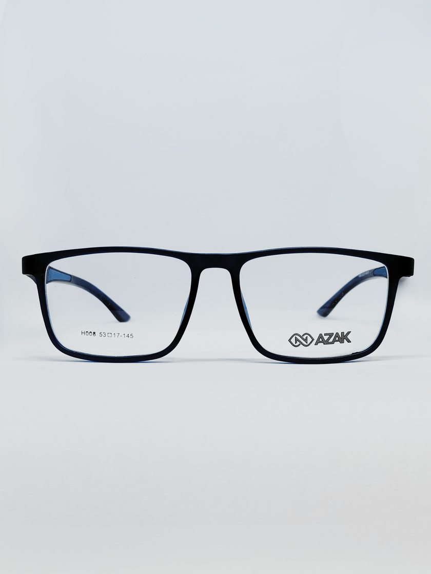 Armação Masculina AZAK H008 Retangular Azul Marinho - foto 5