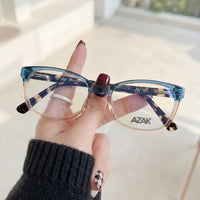 Armação AZAK HR-Z813 Retangular Azul e Caramelo - na mão
