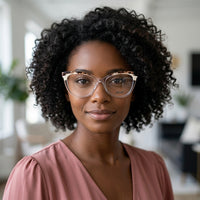 Armação Feminina AZAK B-2137 Creme e Tartaruga Gateada - modelo 1