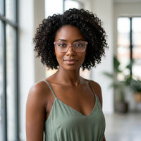Armação Feminina Elemento Visual TR8236 Gatinho Rosé Translúcido - modelo 1