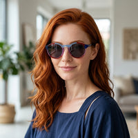 Óculos de Sol M29 Redondo Azul, Vermelho e Rosa - modelo ruiva