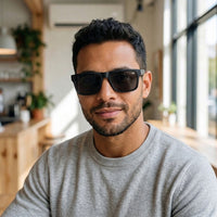 Óculos de Sol AZAK HA1531 Quadrado Preto - modelo barba