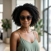 Óculos de Sol DKNY DK533S Gatinho Bege Translúcido e Tartaruga - modelo morena